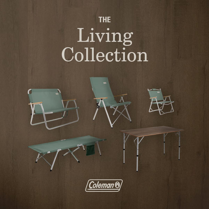 Coleman Living Collection Premium Outdoor Bench, Lightweight Folding Bench Seats 2 People, Supports up to 450lbs, Great for Patio, Yard, Deck, Campsite, Tailgate, & More