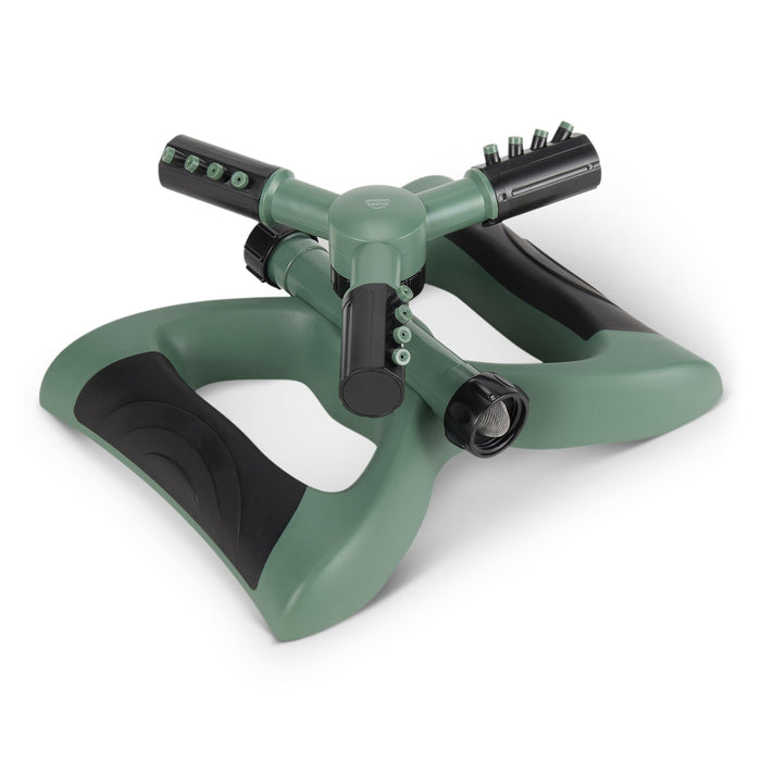 Amazon Basics Whirling Rotating Lawn Sprinkler with Adjustable Arms, 1500 sq ft Coverage, Black
