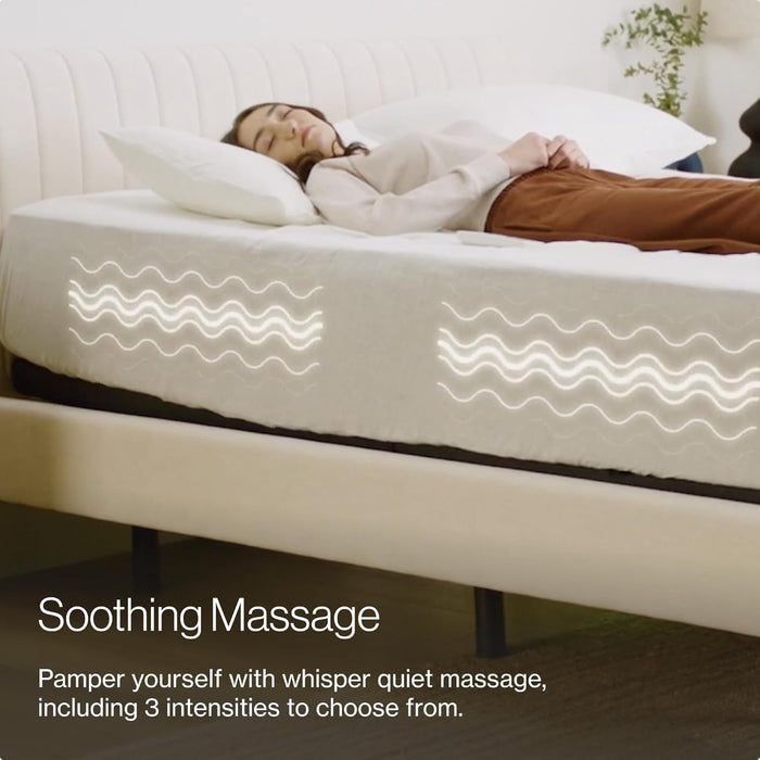 Nectar Split King Adjustable Base & 12” Mattress (New Version) - Head & Foot Incline - Medium Firm Memory Foam - Cooling Top Layer - 3 Massage Settings - 365-Night Mattress Trial & Forever Warranty