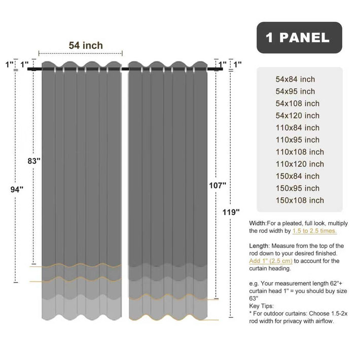 BONZER Waterproof Outdoor Curtains for Patio