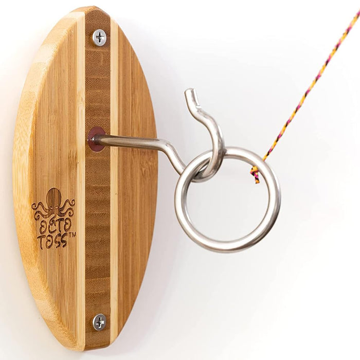 OCTO TOSS Hook and Ring Game Women and Man Cave Game Room Decor, Ring Game on a String for Game Room Games. Hook and Ring Toss Game Stocking Stuffers and Gifts for Men Who Have Everything