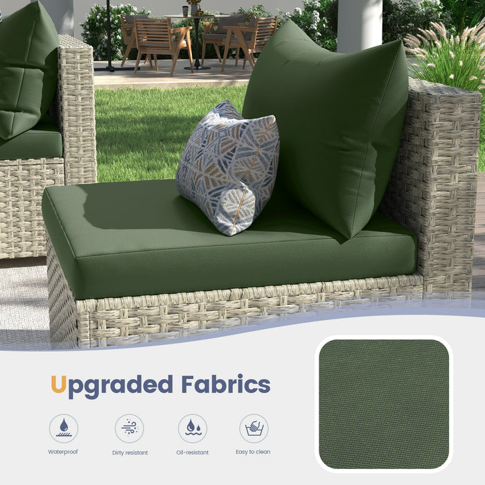 UDPATIO Patio Furniture Sets, Modular Rattan Outdoor Patio Sectional F