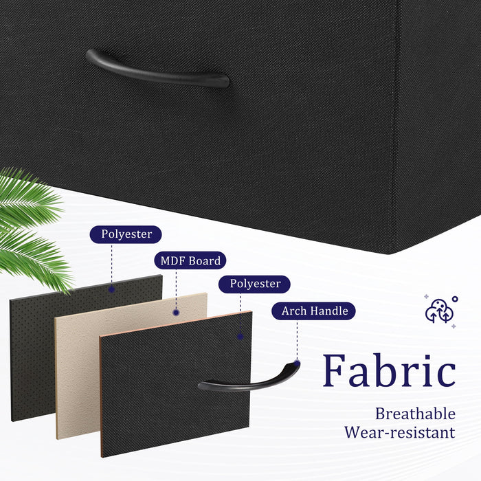 EDX 9 Drawer Dresser, Wide Chest of Drawers Nightstand Storage Tower S