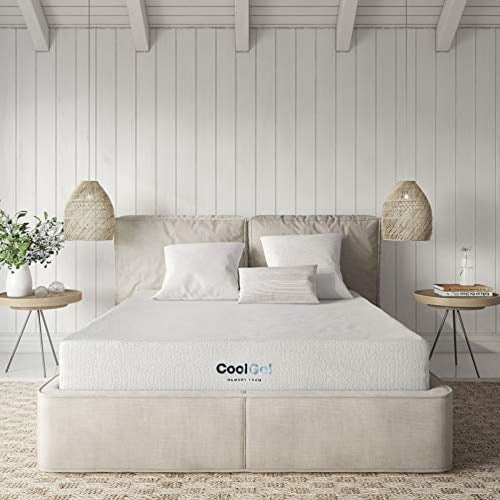 Cool Gel 8" Twin Medium Tight Top Gel Memory Foam Mattress, White