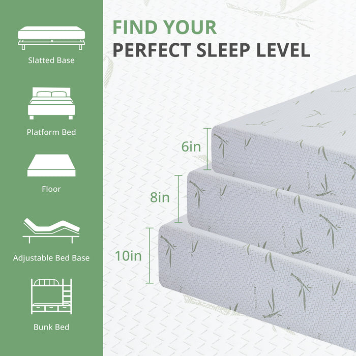 Arctus Twin Mattress, 8 inch Gel Memory Foam Mattress in a Box, Medium