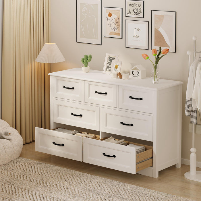 Bedroom Furniture Sets, Asofer 2 Nightstands, 5-Drawer Dressers & 7-Dr