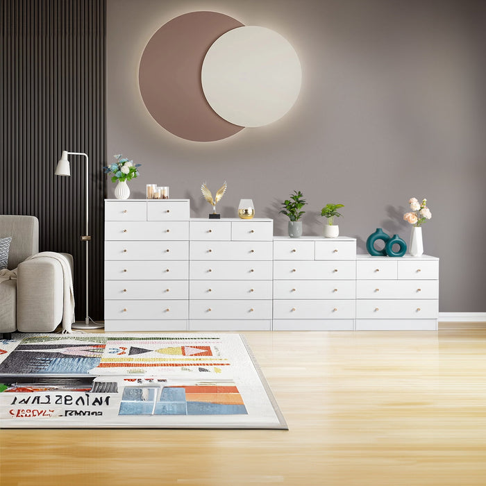 UBesGoo 7 Drawer Wood Dresser for Bedroom, Chest of Drawers, Storage O