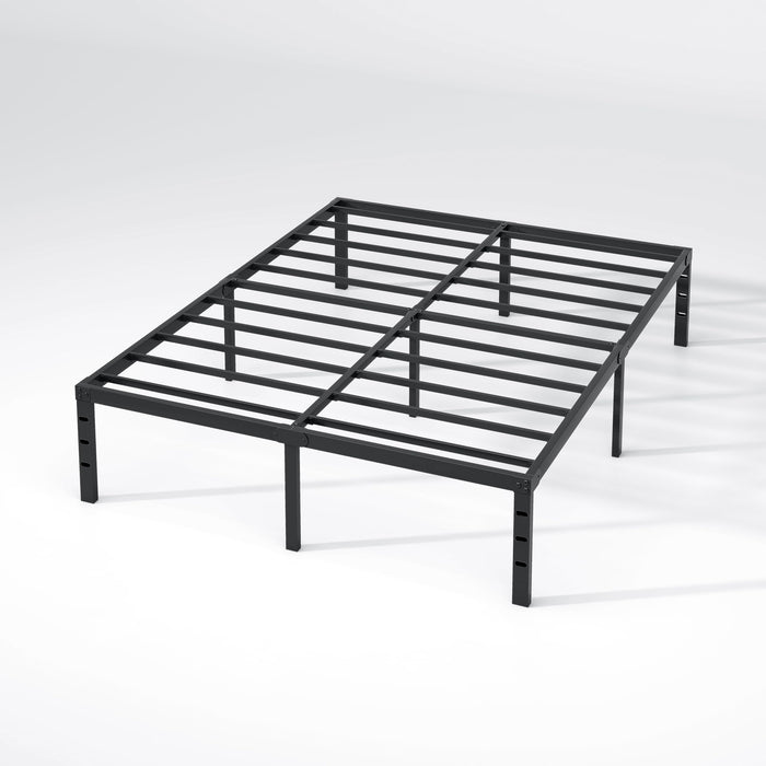 NEW JETO Metal Bed Frame-Simple and Atmospheric Metal Platform Bed Frame, Storage Space Under The Bed Heavy Duty Frame Bed, Sturdy Queen Size Bed Frame, Suitable for Bedroom, Queen