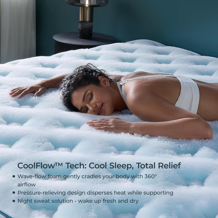 Mambrc 12 Inch Queen Hybrid Mattress, Plush Firm Feel, Cooling Gel Memory Foam and Pocket Coils for Supportive Comfort and Motion Isolation