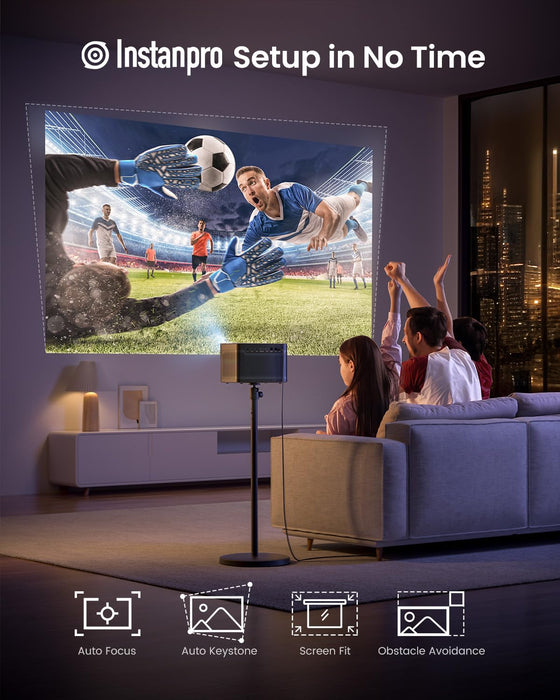 Dangbei DBOX02 4K Laser Projector GTV, 2450 ISO Lumens, Netflix Officially Licensed Home Theater Projector with WiFi and Bluetooth, HDR10+, 200-inch Picture, 2x12W DTS:X and Dolby Audio