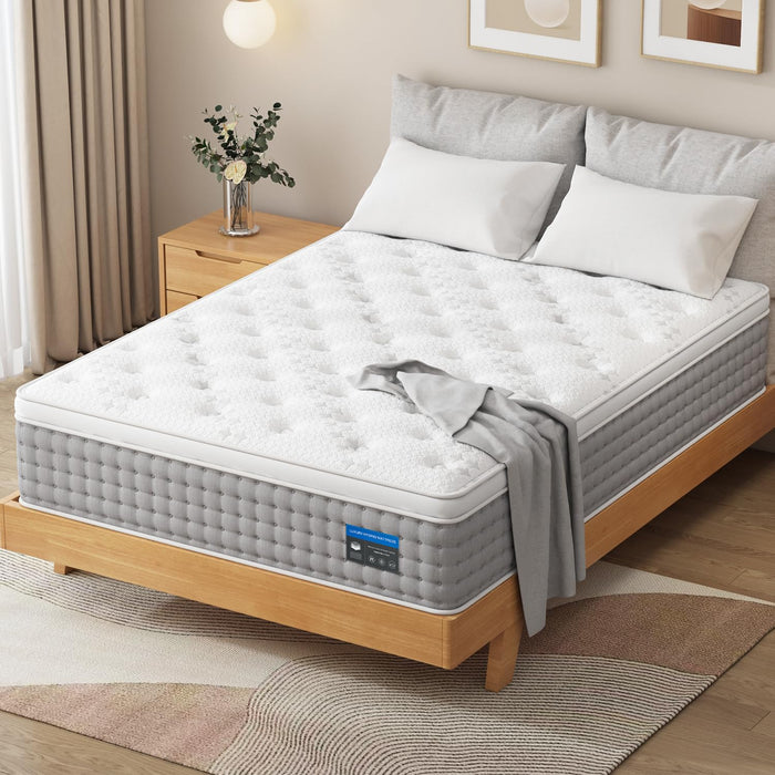 BedStory 14 Inch Queen Size Hybrid Mattress - Memory Foam & Pocket Spring Luxury Mattress - Medium Plush & Motion Isolation Bed Mattress in a Box - Fiberglass Free CertiPUR-US Certified 60x80 Inch