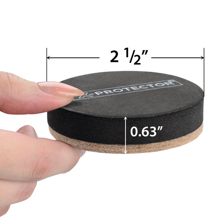 Felt Furniture Sliders Hardwood Floors X-PROTECTOR – 24 PCS 2 1/2 inch Furniture Sliders – Heavy Duty Felt Sliders Hard Surfaces – Move Your Furniture Easily & Safely!