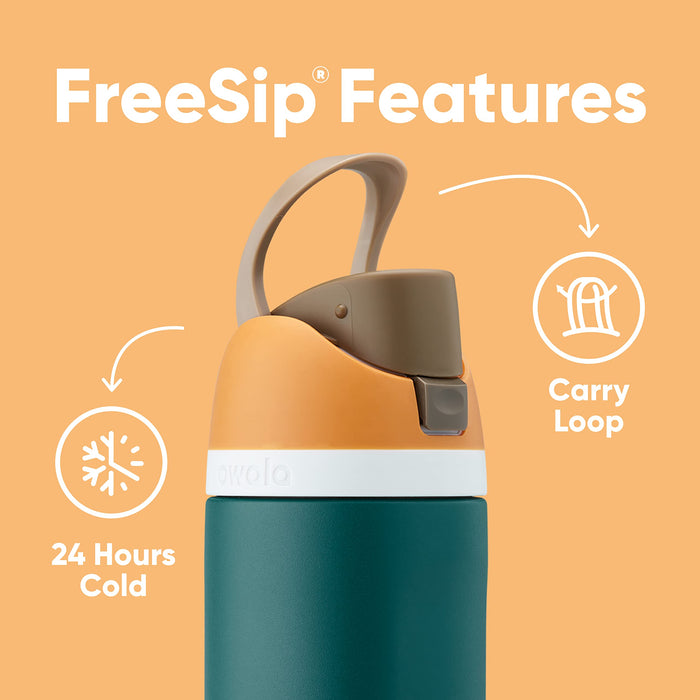 Owala FreeSip Insulated Stainless Steel Water Bottle with Straw for Sports, Travel, and School BPA-Free Sports Water Bottle, 32 oz, Shy Marshmallow