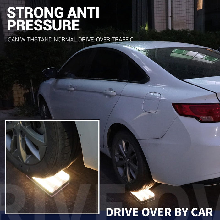 SHONELIGHTING Solar Paver Outdoor Lights, 6x9 Recessed Brick Light, Heavy Duty IP67 Waterproof LED, Landscape Lighting for Ground, Pool, Garden, Driveway (Warm White, 2Pack)