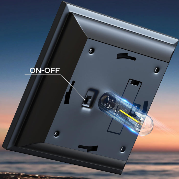 76" Classic Black Solar Lamp Post Lights - 3-Head Waterproof Outdoor Street Lights, Pole Light Decorative Lamp for Backyard, Garden, Driveway, Lawn (LED Bulbs Included)