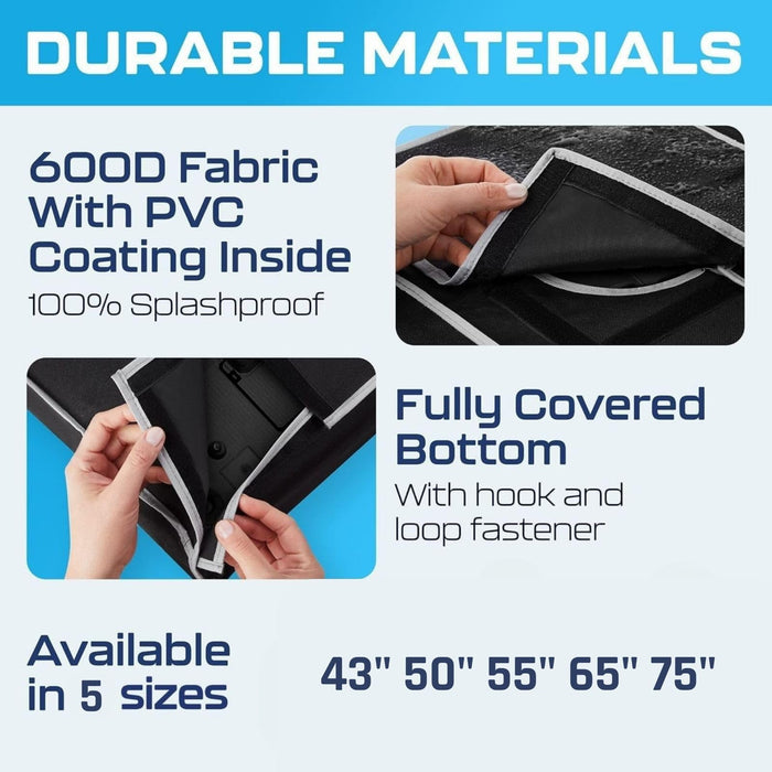 Outdoor TV Cover 55 Inch Weatherproof and Waterproof | TV Cover for Outside 55 | Outdoor TV Enclosure | Smart Shield TV Screen Protector for Outside TV | TV Display Protectors