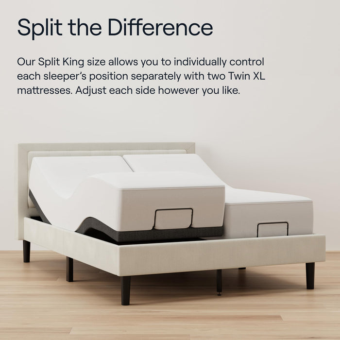 Nectar Split King Adjustable Base & 12” Mattress (New Version) - Head & Foot Incline - Medium Firm Memory Foam - Cooling Top Layer - 3 Massage Settings - 365-Night Mattress Trial & Forever Warranty