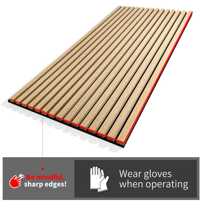Art3d 6-Pack Soundproof Wood Slat Wall Panels, 94.5 x 7.9 Inch, Walnut