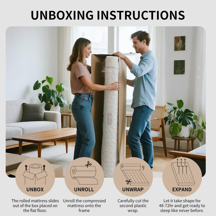 saows Queen Mattress 12 Inch Hybrid Mattress Queen Size - Individually Pocket Coils & Motion Isolation | Memory Foam - Pressure Relief, Arrives Eco-Compact, Medium Firm (80"X60")