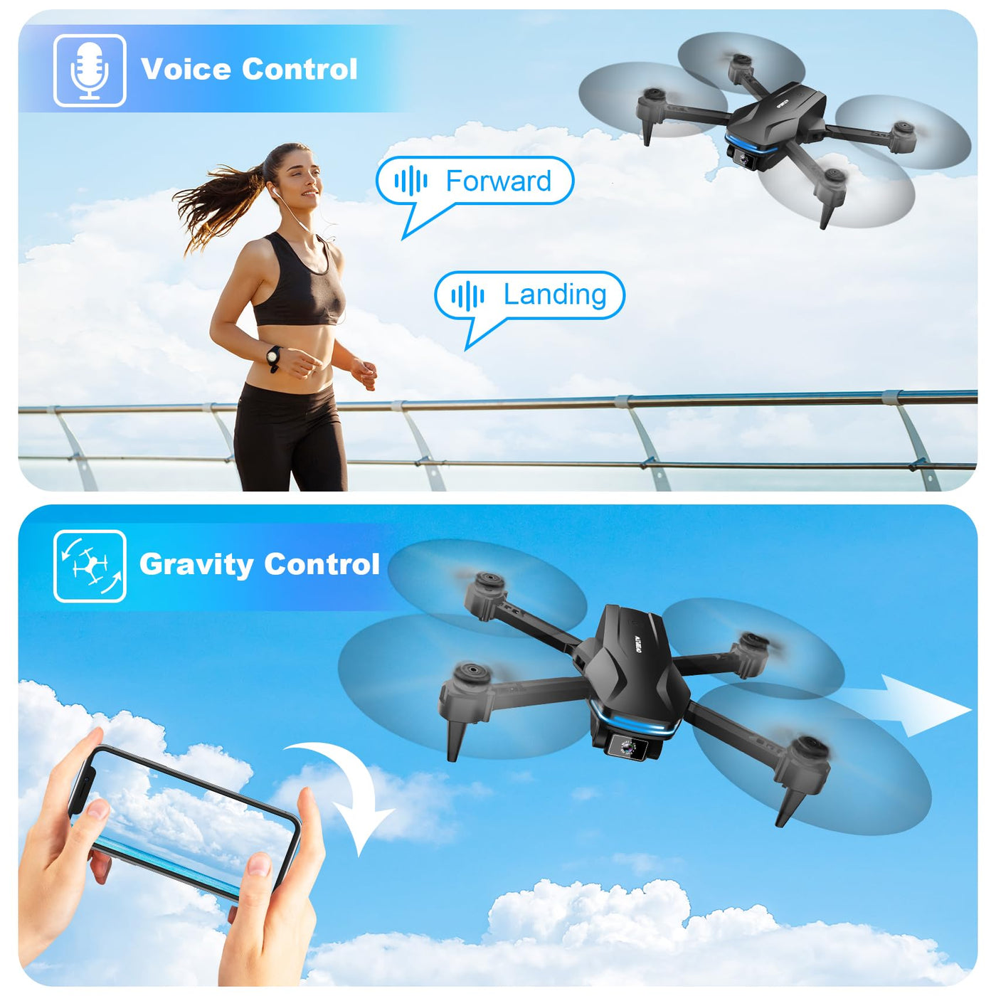 Drone with Camera 1080P HD FPV Foldable Drone for Beginners and Kids,