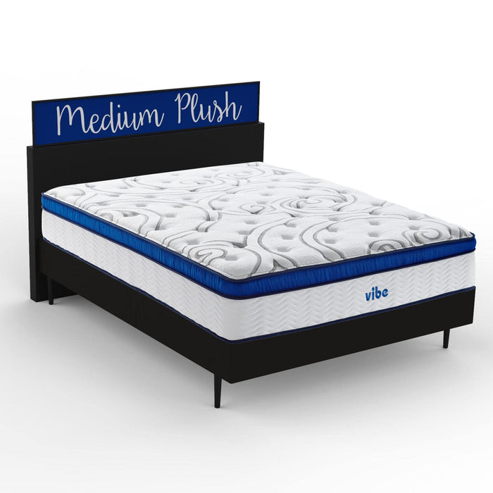 Vibe Quilted Hybrid Mattress, 12-Inch Innerspring and Pillow Top Gel Memory Foam Mattress, Fiberglass Free, CertiPUR-US Certified Bed in a Box, Twin