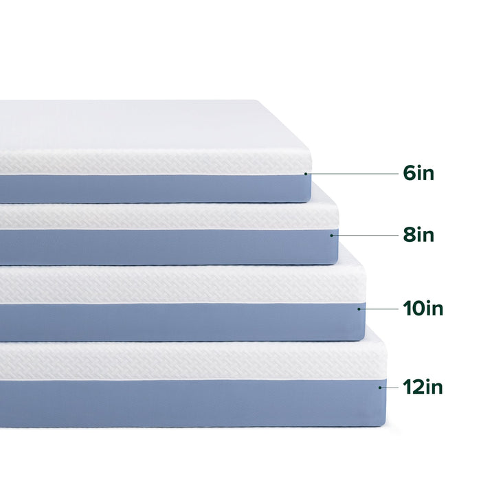 ZINUS Cooling Essential Foam Bed Mattress Conventional, Queen, White