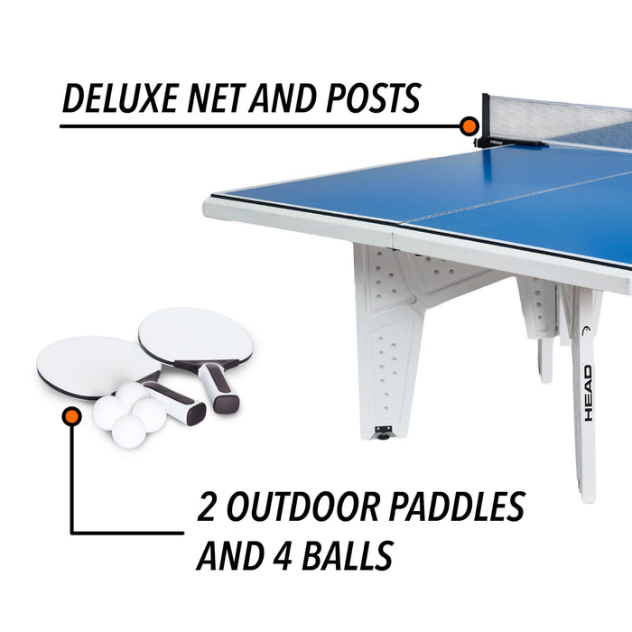 EastPoint Outdoor Ping Pong Table, Table Tennis Set, 2 Paddles & 3 Balls