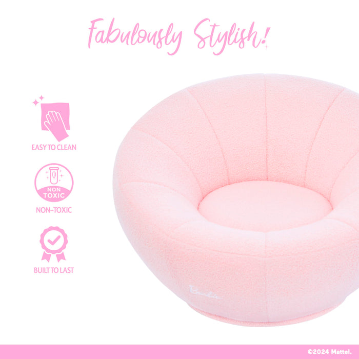 Evolur Barbie I'm Unstoppable Kid's Couch in Pink