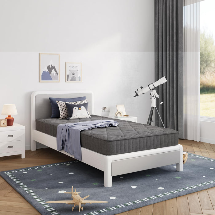 Avenco Twin Mattress, 6 Inch Twin Size Mattress in a Box for Kids, Medium Firm Hybrid Mattresses with Bonnell Spring and Gel Memory Foam for Cool Night Sleep & Pressure Relief, CertiPUR-US Certified