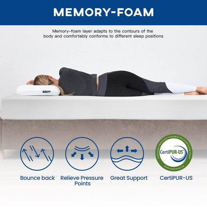 6/8/10/12 inch Gel Memory Foam Mattress for Cool Sleep & Pressure Relief, Medium Firm Mattresses CertiPUR-US Certified/Bed-in-a-Box/Pressure Relieving (10 in, Queen)