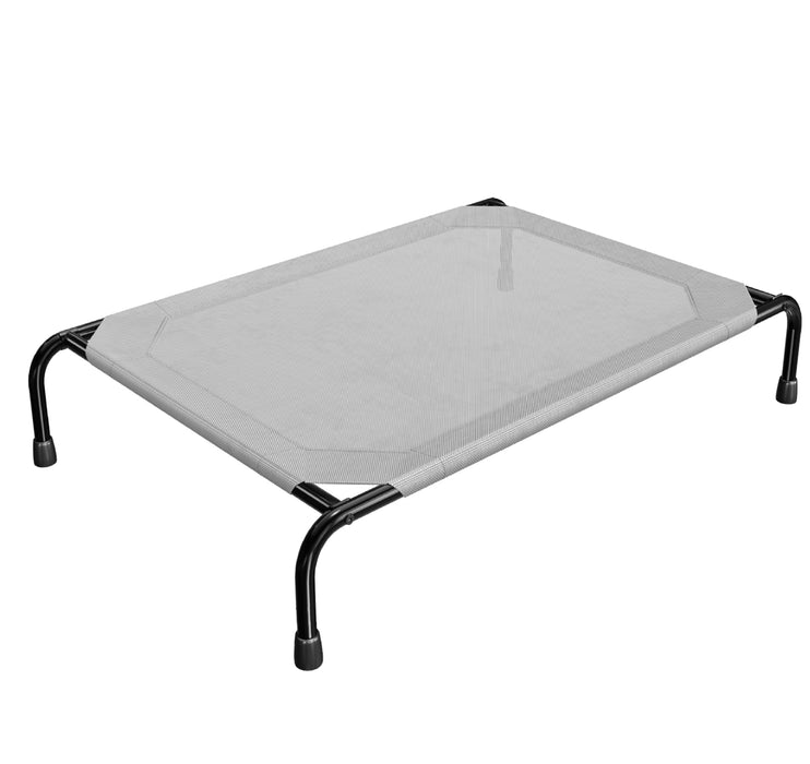 Simple Trending Raised Dog Bed for Large Dogs, Waterproof XL Dog Cot, Outdoor Cooling Elevated Pet Bed Load 200lb, 47.75" x 30.5", Grey