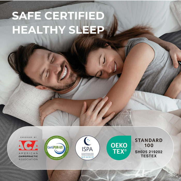 Sweetnight CoolNest 12 Inch King Mattress, Cooling King Size Memory Foam Mattress for Cool Night Sleep, 5-Zone Ergo Support for Pressure Relief, Medium, CertiPUR-US Certified