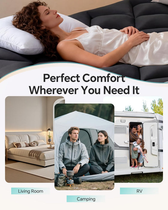 Dorm Room Essentials Dual Layer 4 Inch Memory Foam Mattress Topper Twin XL