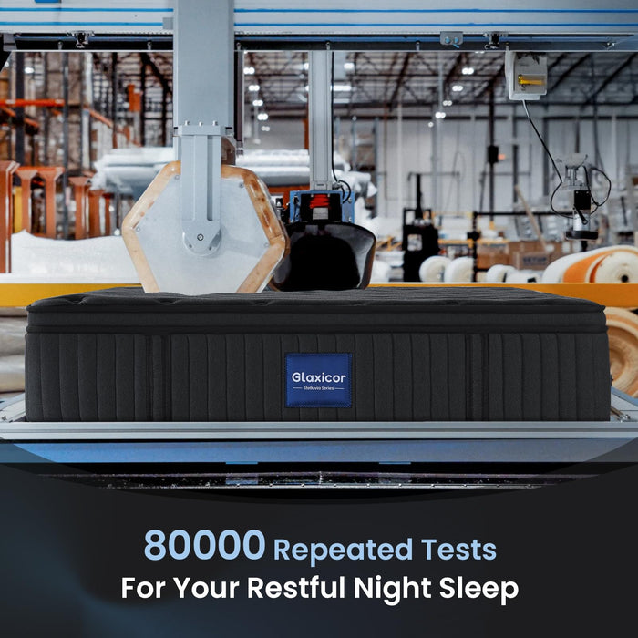 Glaxicor Twin XL Mattress, 12 Inch Gel Memory Foam Hybrid Mattresses with Moisture-Wicking Cover, Fiberglass Free, No Motion Isolation & Responsive Support, Luxury Single Mattress