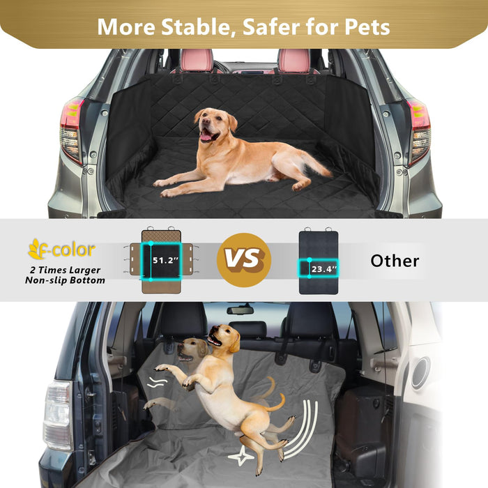 F-color SUV Cargo Liner for Dogs Waterproof Pet Cargo Liner with Sid