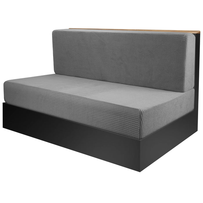 Tlswshsy RV Dinette Cushion Covers-Stretchable Loveseat Sofa Furniture Protector -Elastic Camper Cushion Slipcoversfor RV Camper Car Bench (Grey)