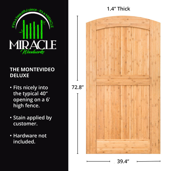 Bamboo Fence Gate - Unfinished, Decorative Bamboo Entry Gate for Yard, Patio, Lawn, Backyard, Outdoors, Door for Privacy, Rustic Natural Wood Garden Gate, Fence Panel Gate for Garden Entrance