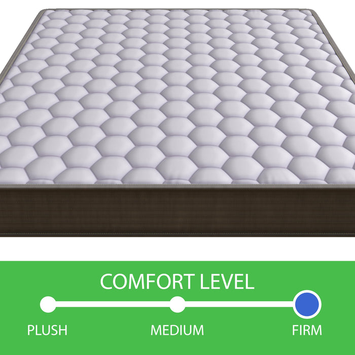 AC Pacific Pure 6 Inch Firm Mattress with Bonnell Spring Coil System, Traditional Bed with High Density Foam Pillow Top, Motion Isolation, and Superior Support, Twin
