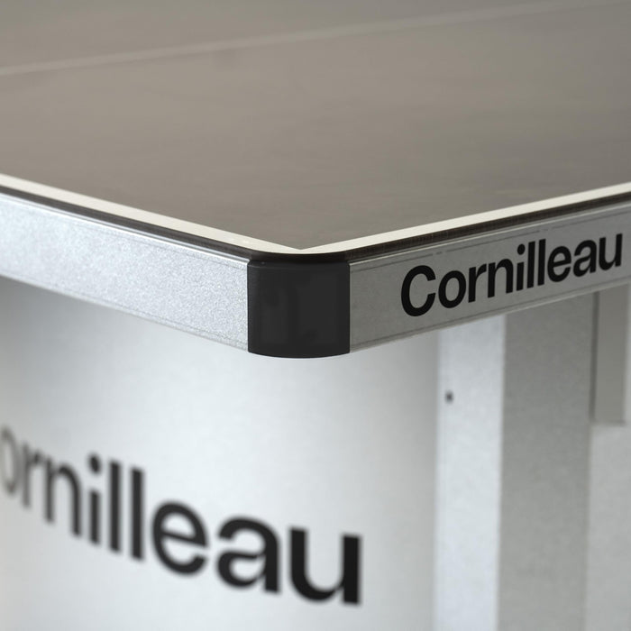Cornilleau - Outdoor 510 Fixed Campus Ping-Pong Table for Communities and Schools (Camping, Parks, etc) - Competition Bounce (Blue or Grey 7mm) - FFTT Leisure and School Approval (Grey)