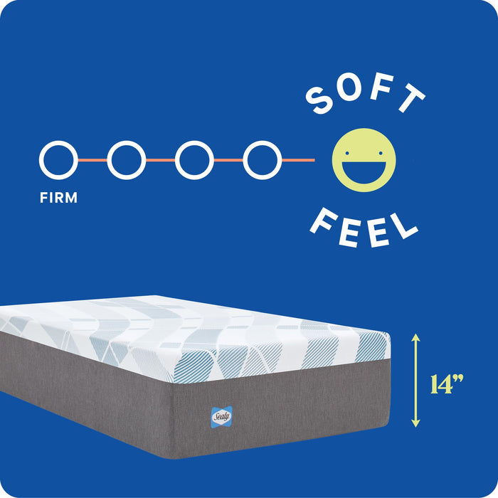 Sealy Dreamlife 14” Foam Mattress-in-a-Box, King, SealyComfort Gel Memory Foam, SealySupport Transition Foam, Machine Washable Cover
