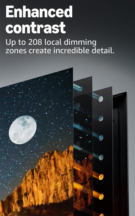 Amazon Fire TV 55" Omni QLED Series (newest model), 4K Ultra HD smart TV, HDR10+, Dolby Vision, Dolby Audio, quad-core processor, hands-free with Alexa