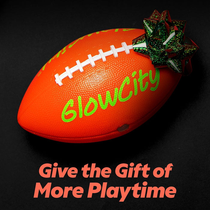 GlowCity Glow in The Dark Football - Size 3 Light Up LED Ball for Kids Ages 8-12 - Cool Sports Gift for Night Outdoor Games - Birthday Gifts Ideas for Kids & Teen Boys Ages 6 7 8 9 10 11 12 Toys Stuff
