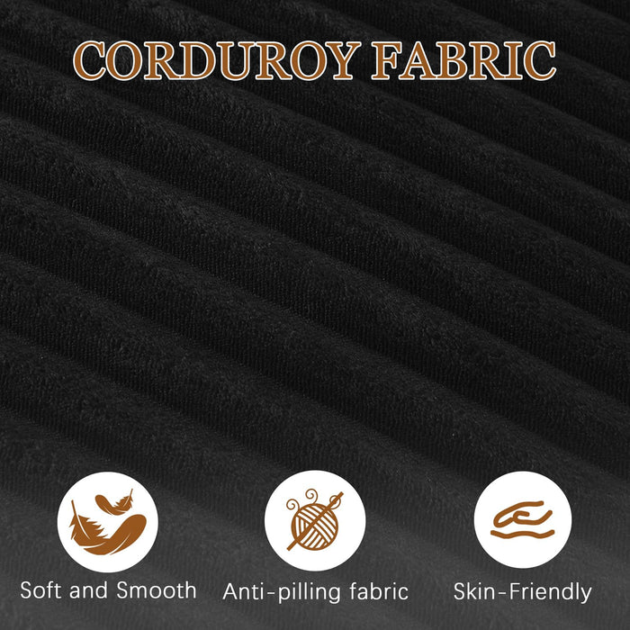 134 Inch Modular Sectional Sleeper Sofa, Boneless Cloud Couch for Living Room, U Shaped 5 Seat Sofa with 2 Storage Pockets& 2 Cup Holders, Free Combination, No Assembly Required (Black)