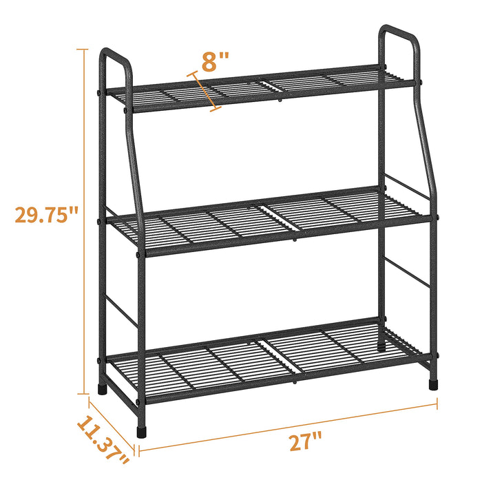 Simple Trending Plant Stand Outdoor Indoor 3 Tier Metal Waterproof Plant Shelf for Living Room Balcony Garden