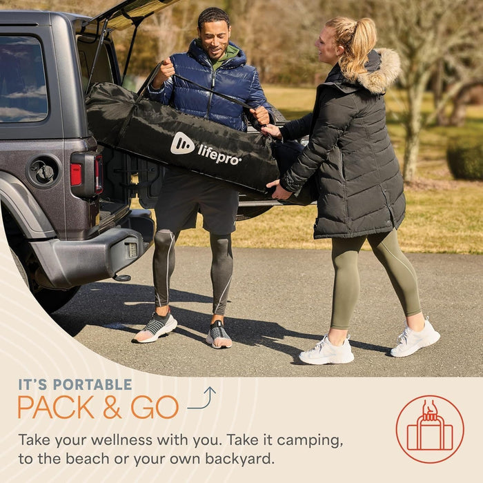 Lifepro ZenZone Outdoor Sauna Tent – Portable Wood Burning with Stove – 4 Person Steam & Dry Sauna for Camping, Backyard, Home Gym – Heavy Duty Oxford Cloth & Carbon Steel Stove