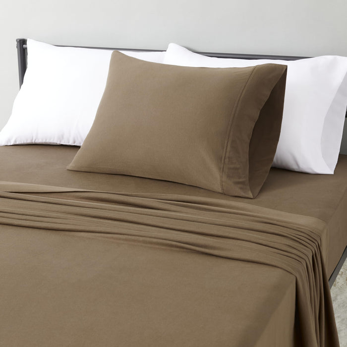 Amazon Basics 100% Cotton Jersey Bed Sheet Set, Breathable Material, M