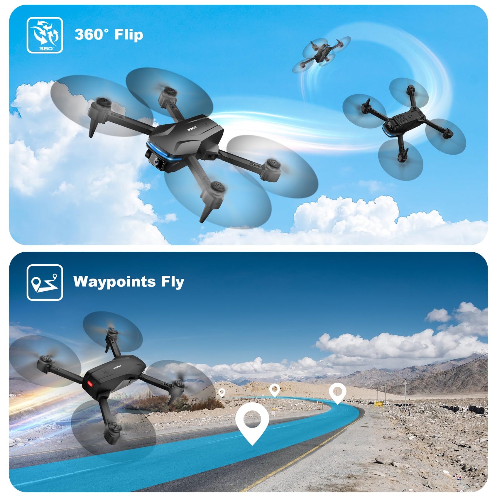 Drone with Camera 1080P HD FPV Foldable Drone for Beginners and Kids,