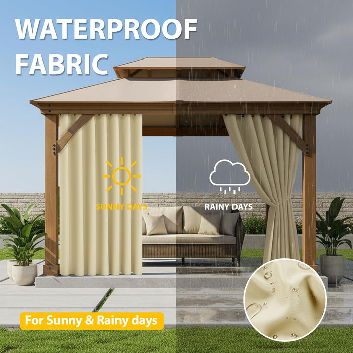 BONZER Waterproof Outdoor Curtains for Patio