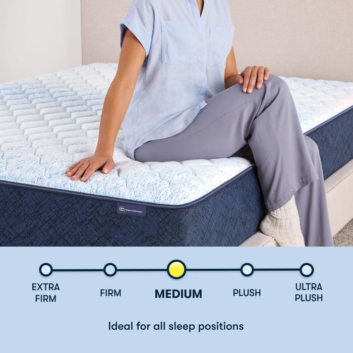 Serta Sleeptrue Medium 12" Queen Hybrid Mattress in a Box, Cooling, Breathable, and Pressure Relieving - 100 Night Trial, CertiPUR-US Certified and 10 Year Limited Warranty