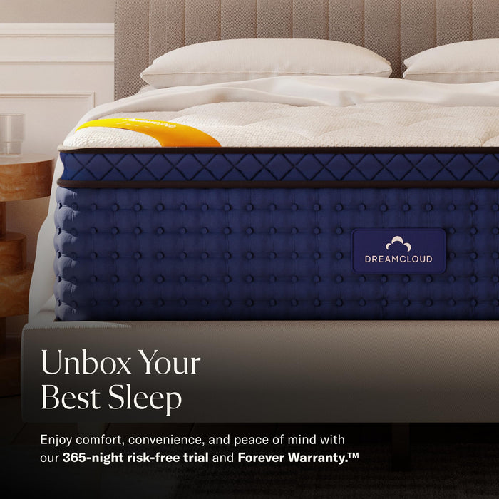 DreamCloud Premier Rest 16" Queen Mattress - Luxury Hybrid Memory Foam - 365 Night Trial - 8 Premium Pressure-Relieving Layers - Forever Warranty - CertiPUR-US Certified